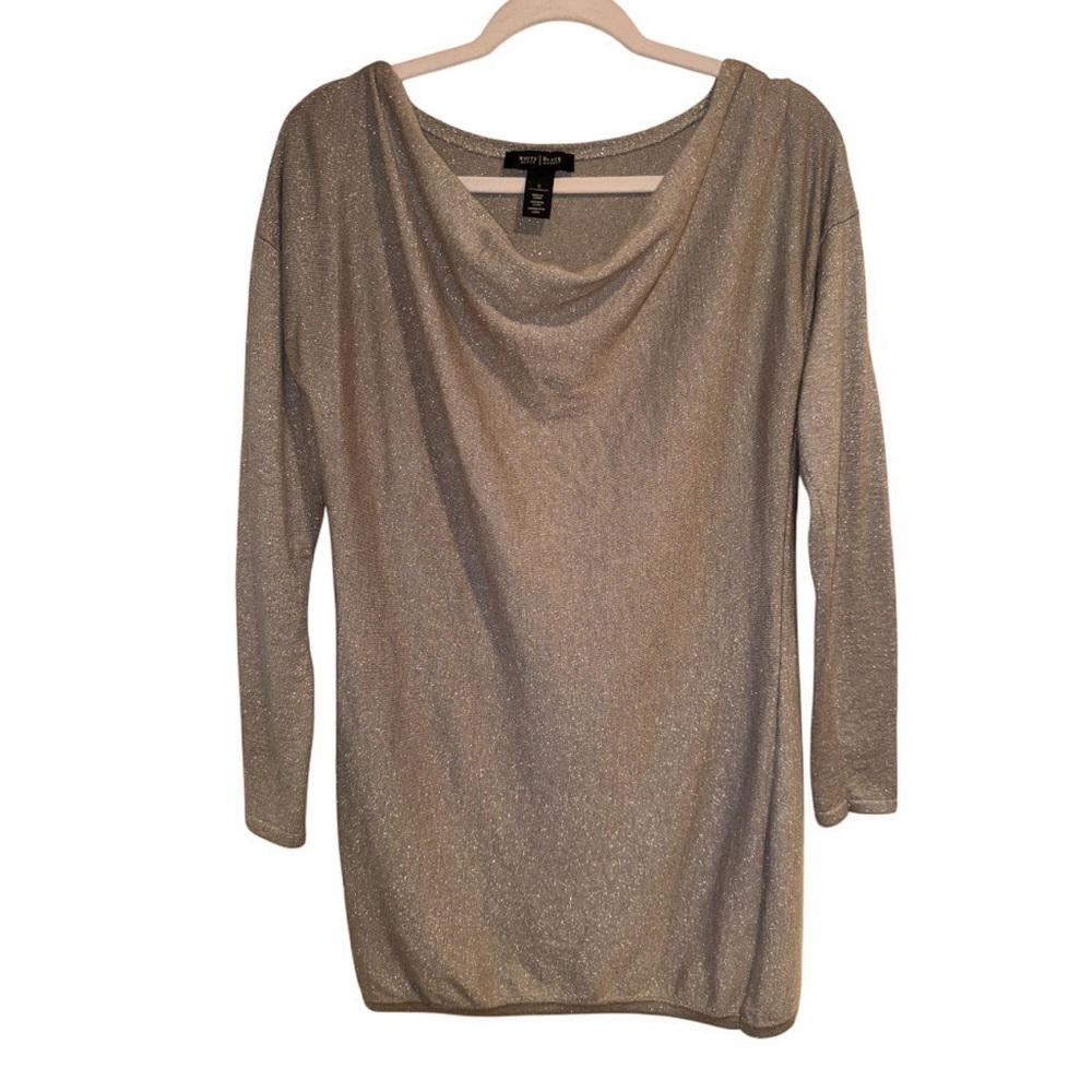 White House Black Market Women's
Cream and‎ Gold Dress
Size Small